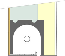 Principe du coffre tunnel, isolation par l’intérieur